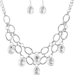 Elegant Silver Necklace & Earring Set